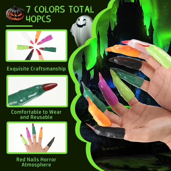 Bearachild 40 pack/lote dedo de Halloween para accesorios de disfraz de Cosplay gran cantidad divertido juguete de dedo de Kits de decoración para fiestas