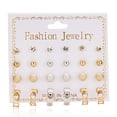 thumbnail image 1 of Pendientes de cristal, doce pendientes para mujer, pendientes de perlas, juego de pendientes para mujer, 1 of 8