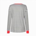 thumbnail image 6 of Towmus Womens Oversized Striped Sweatshirt Crewneck Long Sleeve Color Block Pullover Top Casual Y2K Fall Clothes Workout Shirt, 6 of 6