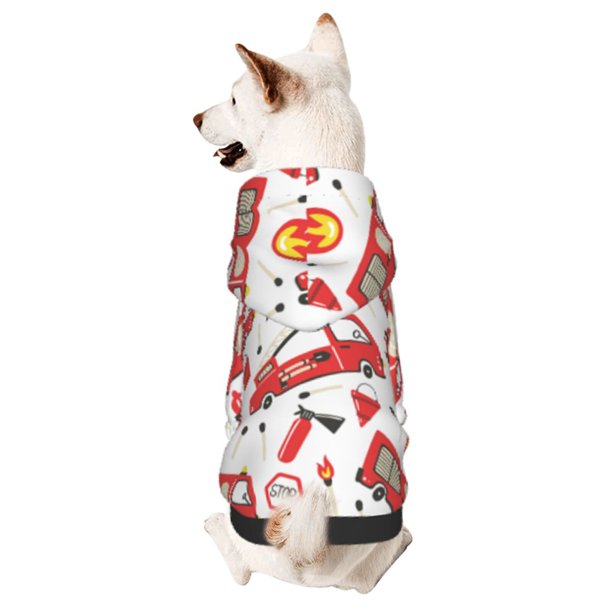 Balery Fire Truck Sudadera con Capucha para Perros Pequeños – Ropa para Mascotas, Disfraz para Perros y Gatos, Ideal para Fiestas y Cosplay-XX-Large