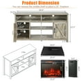 thumbnail image 2 of Gymax 59'' Fireplace TV Stand W/ 25'' 1350W Electric Fireplace Heater Natural, 2 of 10