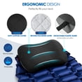 thumbnail image 2 of Ultralight Inflatable Pillow with Removable Cover for Neck Lumber Support - Upgrade Washable Travel Air Pillows for Camping, Hiking, Backpacking (Grey), 2 of 5