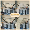 thumbnail image 5 of Twin Size Loft Bed with 5 Storage Drawers,LED Lights, Open Storage Shelves,Low Metal Loft Bed with Bookcase & 13.4" Guardrail,Under-Bed Space, House Shape,Black, 5 of 10