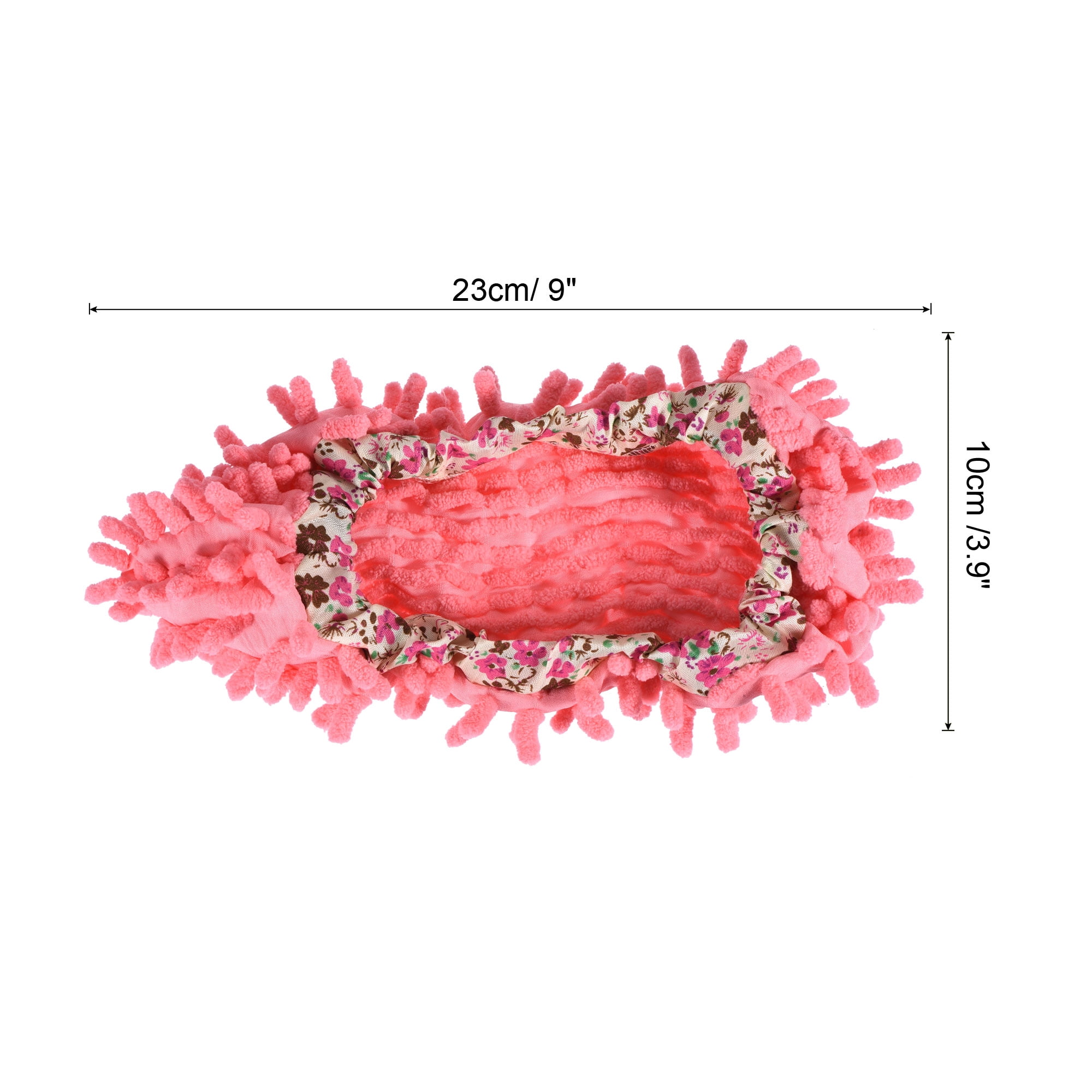 Unique Bargains Shoes Cover Multifunction Chenille Microfiber Duster Mop Pink