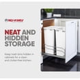 thumbnail image 6 of Rev-A-Shelf Double 50 Qt Pullout Soft-Close Steel Kitchen Trash Cans, 6 of 9