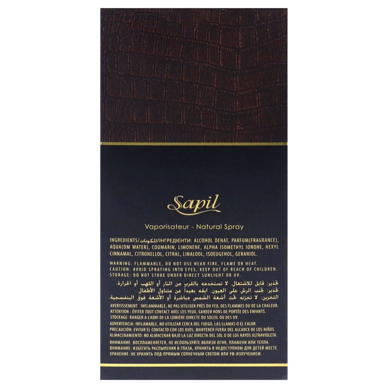 Sapil Bound, Masculine EDT Spray for Men, 3.4 oz with Orange