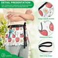thumbnail image 6 of Cherry Apple Bow Daisy Server Apron with 3 Pockets Waterproof Waitress Waist Short Apron for Man Woman 12 Inches, 6 of 7