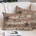 thumbnail image 2 of Farmhouse Star Brown Throw Pillow Covers, Retro Branches Berry Wooden Grain Soft Breathable Pillow Cases with Invisible Zipper for Sleeping, Small Pillowcases for Couch Bed Sofa Chair 16x24 Inches, 2 of 9