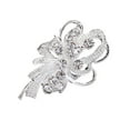 thumbnail image 2 of Eosunjian Lady Brooch Rhinestone Hollow Out Anti-slip Shouder Bag Suit Coat Collar Hat Scarf Sweater Pin Party Prom Bride Wedding Garment Jewelry Silver, 2 of 10