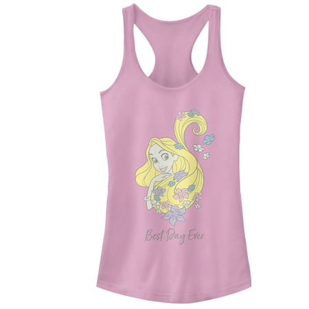 Tangled Juniors' Best Day Ever Racerback Tank Top (Best Stores For Juniors)
