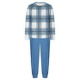 thumbnail image 6 of Mifsaly Fleece Lounge Sets for Women Plaid 2 Piece Winter Pjs Raglan Long Sleeve Crewneck Sleepwear Loose Cozy Nightwear Casual Pants with Pockets Sherpa Homewear Fit Home Going Out, 6 of 7