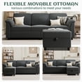 thumbnail image 4 of Sobaniilo 79" Convertible Sectional Sofa Couch, 3 Seat L Shaped Sofa with Removable Pillows Linen Fabric Small Couch Mid Century for Living Room, Apartment and Office (Gray), 4 of 8