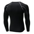 thumbnail image 3 of Gym Shirt for Men Crewneck Compression Tops Long Sleeve Sweatshirt Sports Top Solid Base Layer for Athletic Quicking Dry Fall T-Shirt Streetwear Size S-2xl, 3 of 3