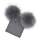 thumbnail image 5 of Sombrero de bebé niña Sunnimix Gorros de invierno Sombrero de punto Gris para bebé, 5 of 8
