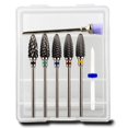 thumbnail image 1 of Feecy Juego de brocas para uñas de cerámica para uñas acrílicas, esmalte de gel profesional de 3/32 pulgadas, kit de brocas para cutículas, manicura, pedicura, herramientas de arte de uñas con soporte, 1 of 5
