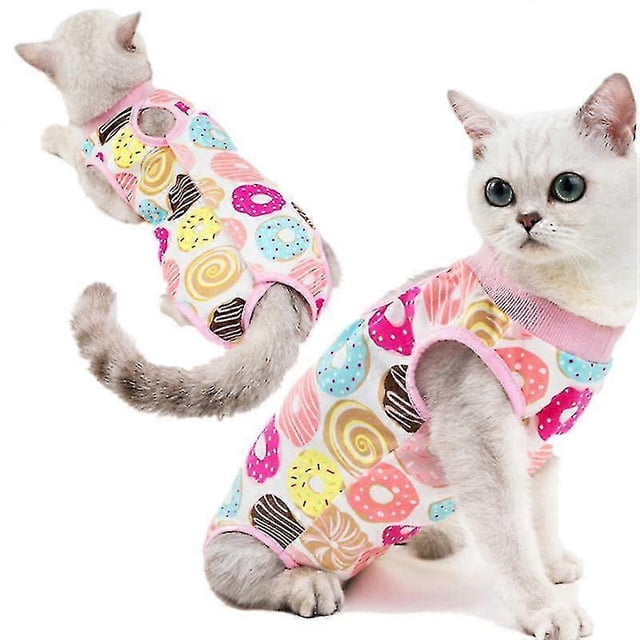 Mimigo Cat Surgery Recovery Suit For Surgical Abdominal Wounds Home Indoor Pet Clothing E-collar Alternative For Cats After Surgery Pajama Suit