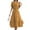Yellow, variant on OSOLU Solid Color Women Summer 2025 Casual Midi Maxi Dresses Lightweight Short Sleeve V-Neck Elastic Waist Boho Beach Dress Pockets Versatile Sundress Flowy 2025 Elegant Classy Dresses