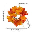 thumbnail image 3 of Clearance Under $5!Yyuenw Artificial Maple Leaf Wreath Halloween Candle Ring Holder Fall Candle Ring 11.8 Inch Autumn Candle Ring Halloween Party Decoration, 3 of 5
