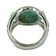 thumbnail image 4 of Anillo de piedra turquesa natural verde ovalada de 10 mm/12 mm con cabujón de filigrana, 4 of 6