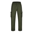 thumbnail image 3 of LIUJUNSHOP Stretch Men's Cargo Pants Men's Cargo Pants Relaxed Fit Jogger Sweatpants Drawstring Outdoor Sport Trousers With, 3 of 9