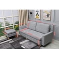 thumbnail image 2 of Sectional Sofa, L-Shape Sectional Couch with Reversible Chaise, Couches and Sofas with Modern Linen Fabric for Small Space (Grey-Blue), 2 of 8