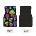 thumbnail image 2 of Honeii Bright Mushrooms Print Car Foot Mat Four-Piece Set - Front & Rear Universal Car Floor Mats for SUVs, Trucks, Sedans, 2 of 7