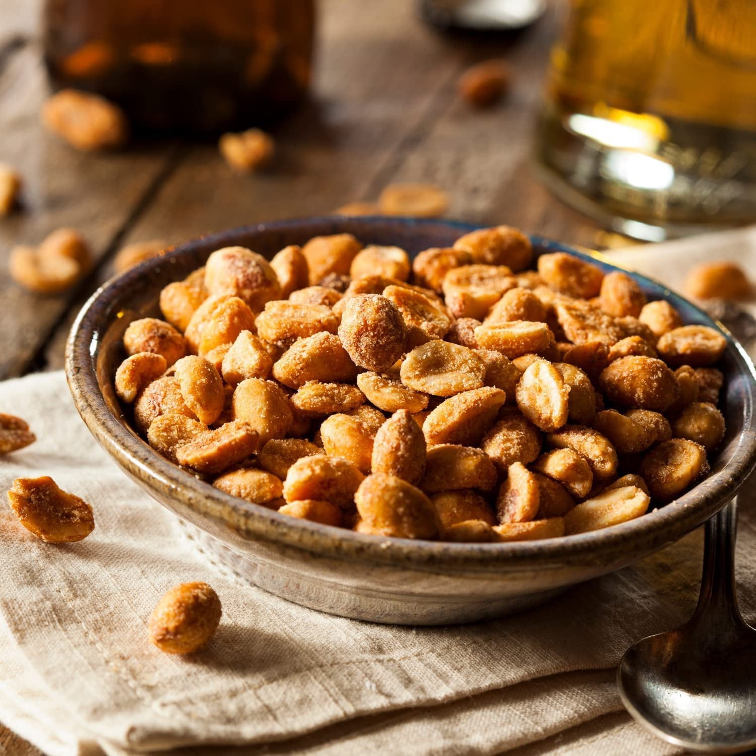 BBQ Honey Roasted Peanuts by It's Delish, 2 lbs Bulk  Gourmet Peanut Nuts in Honey Sugar Coating and Barbecue Seasoning, Sweet & Savory Nut Snack - Vegan, Kosher Parve