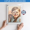 thumbnail image 2 of Displaybug Acrylic Frame – Standoff Floating Frame for Photos, Diplomas, Certificates, Posters – Modern and Minimalist Acrylic Picture Frame for Home and Office – Portrait or Landscape (8x10), 2 of 7
