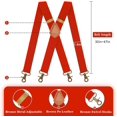 thumbnail image 6 of 1.4 inch Adjustable Vintage Suspenders for Men 4 Metal Snap Bronze Hooks Braces, 6 of 7