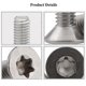 thumbnail image 2 of 25pcs M4 x 16 Countersunk Head Screws 304 Stainless Steel Torx Screws Machine Screws Standard Drive Fully Threaded Screws, 2 of 4