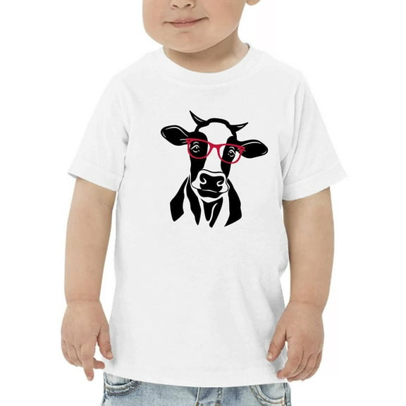 Cow With Glasses T-Shirt Toddler -SPIdeals Designs, 4 Toddler