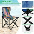 thumbnail image 4 of 600D Oxford Camping Chair Portable Foldable Chair Supports 220 lbs for Picnic, Fishing, Backpacking Colorful Splashes and Brushstrokes, 4 of 8