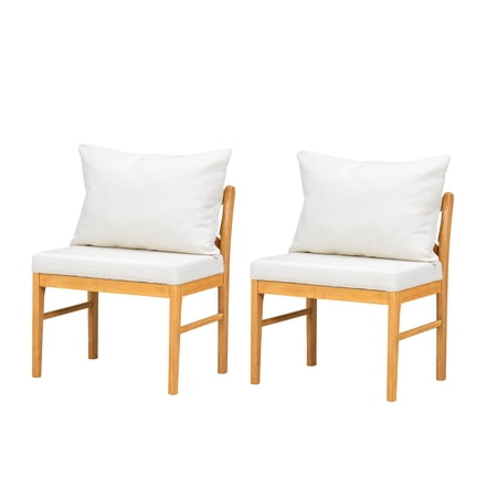 Dining Chairs Set of 2 Farmhouse Modern Dining Chairs with Handwoven Rattan Backrests and Solid Rubber Wood Tapered Legs Fabric Upholstered Seats in Natural and White Finish