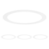 Uxcell 4-Pack Goof Rings for 4" Recessed Lights, 3.6" ID 4.5" OD Durable Steel Trim Ring Flush Mount White