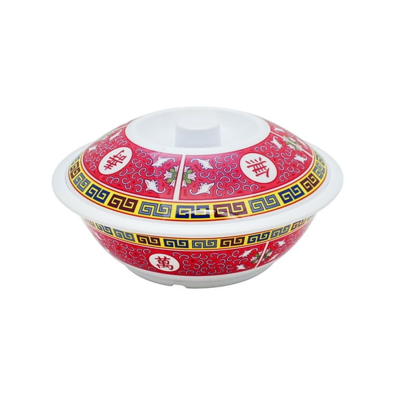 Excellante Longevity melamine dinnerware collection 80 oz, 11" serving bowl w/lid, comes in each