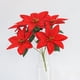 thumbnail image 4 of 2Pcs Fake Poinsettia Flowers Artificial 5 Heads Red Christmas Flower Bouquet Decoration Faux Flowers With For Christmas Tree House Decor, 4 of 7