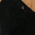 thumbnail image 4 of uublik Flare Pants for Girls High Waisted Casual Loose Denim Pants Black, Size 1T-6, 4 of 5