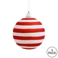 thumbnail image 3 of Vickerman 3" Candy Cane Stripe Ball Ornament. Includes 4 per Box, 3 of 3