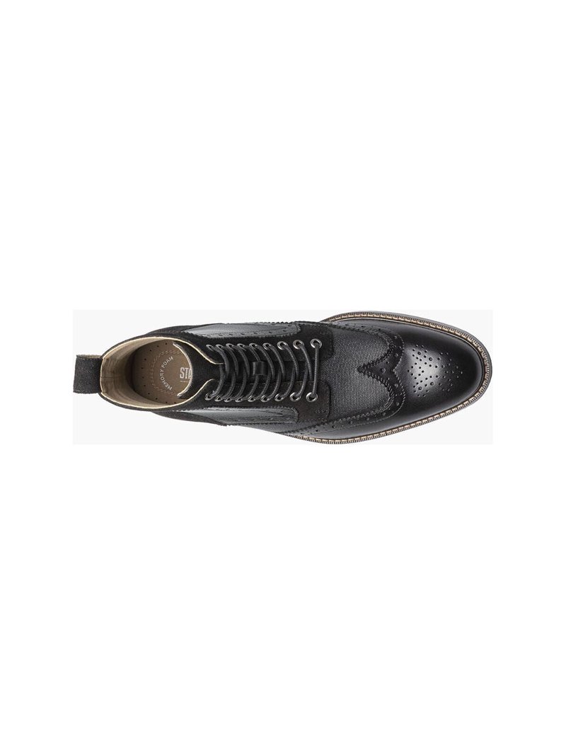 Stacy Adams Black Leather Men\'s Brogue Boots Stacy Adams Men main image 2