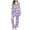 Purple, variant on asdoklhq Christmas Pajamas Women Ladies' Casual Fashion Christmas Printed Long Sleeved Lapel Set Casual Top Pants Pajama Set Black XL