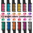 thumbnail image 3 of DAKIMOE  Hair Chalk Comb Temporary Bright Hair Color Dye for Girls Kids, Washable Hair Chalk for Kids-Girls Toys Birthday Christmas Gifts for 6 7 8 9 10 11 12 Year Old Girl （12 Colors), 3 of 7