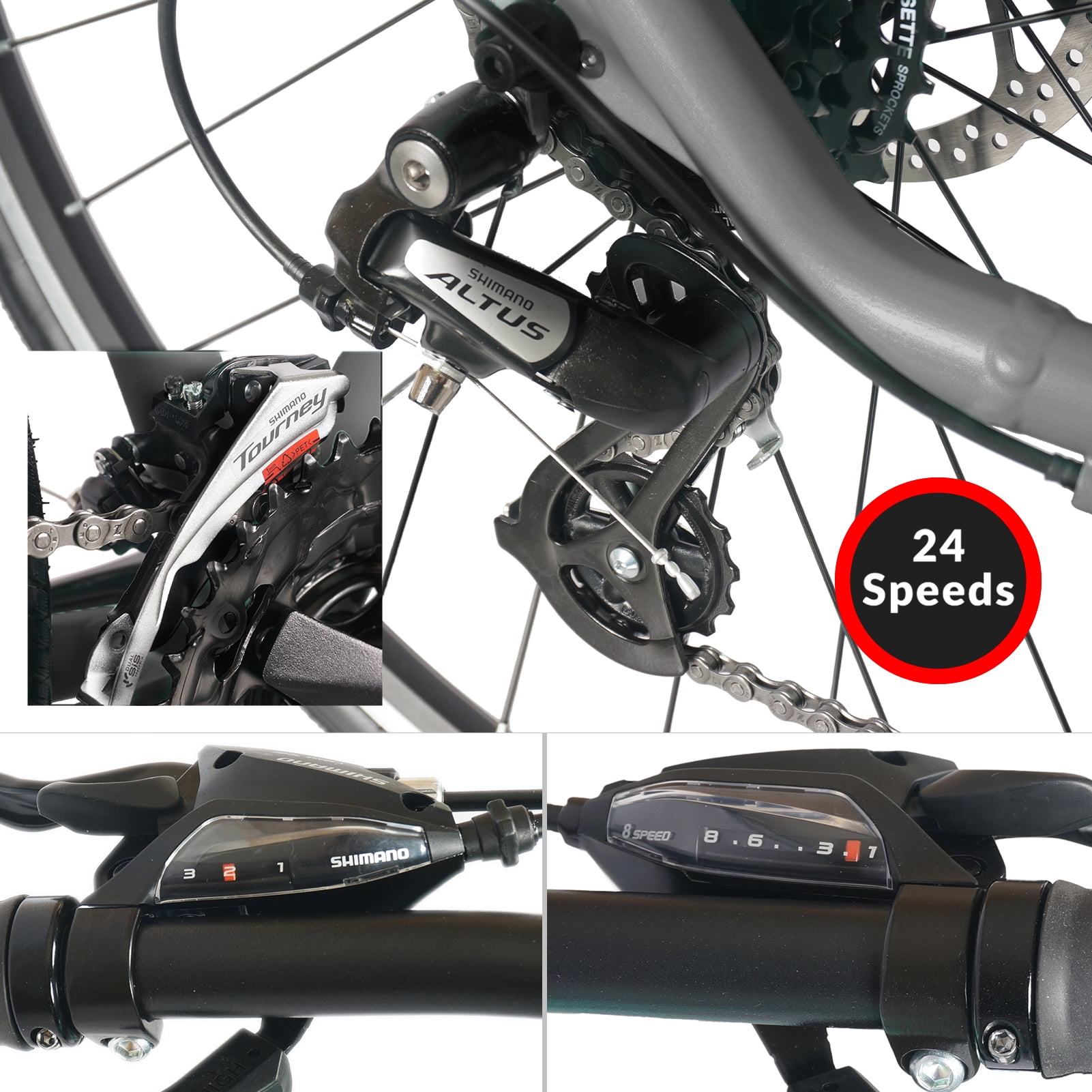 Tracer Bravery DX 24-Speed Hybrid Road City Bikes, Disc Brake, for Men, Gray