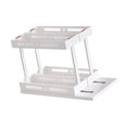 thumbnail image 2 of GUOOL Rotating and Pull Out Spice Rack Organizer for Spices Condiments Countertop white Double 15cm, 2 of 6