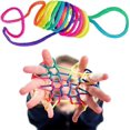 thumbnail image 2 of Rainbow Finger Rope Toy Set - 160cm Length, Cat's Cradle Game, Creative Stimulation, 2 of 5