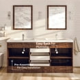 thumbnail image 3 of Eviva Lugano 60" Rosewood Modern Double Sink Bathroom Vanity w/ White Integrated Top, 3 of 7
