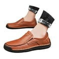 thumbnail image 3 of Men's Casual On Loafers Comfortable Leather Shoes For Daily Wear Lightweight Breathable Flat Sole Sneakers With Jeans All Season, 3 of 8