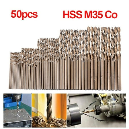 

Goodhd 50Pcs HSS M35 Cobalt Drill Bit 1mm 1.5mm 2mm 2.5mm 3mm used for Stainless Steel