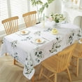 thumbnail image 2 of Spring Summer Tablecloths for Rectangle Tables 52x70 Inch, Washable Eucalyptus Fabric Table Cloth,Waterproof Green Leaves Floral Tablecloth for Picnic Dinner Outdoor, 2 of 7