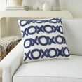thumbnail image 4 of Mina Victory Life Styles Tufted Lines 18" x 18" Blue Ink Throw Pillow, 4 of 6
