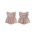 thumbnail image 2 of BemeyourBBs Baby Girl Striped Romper Dress Cute Sleeveless Ruffled Jumpsuits, 2 of 9